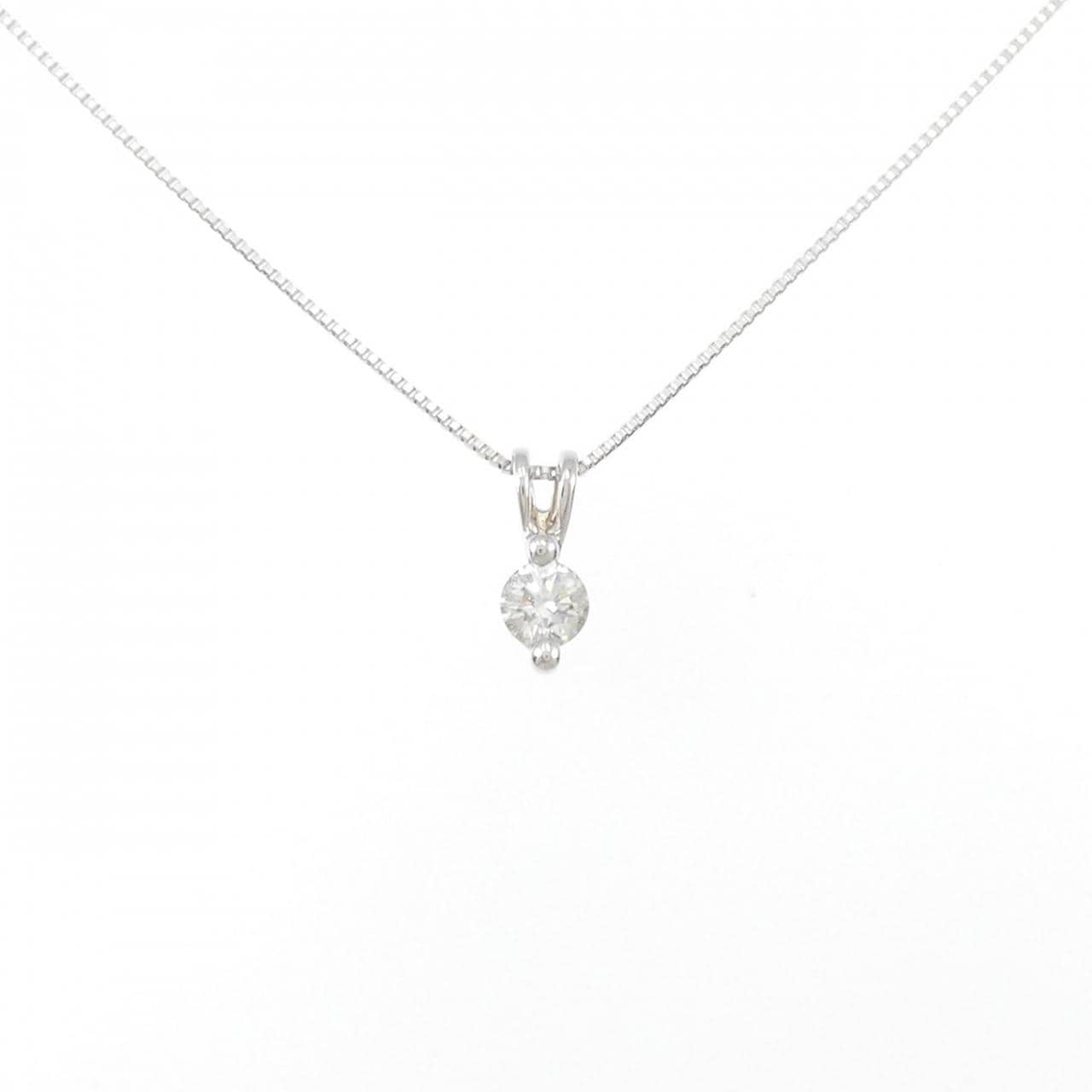 750WG/K18WG Diamond Necklace 0.16CT