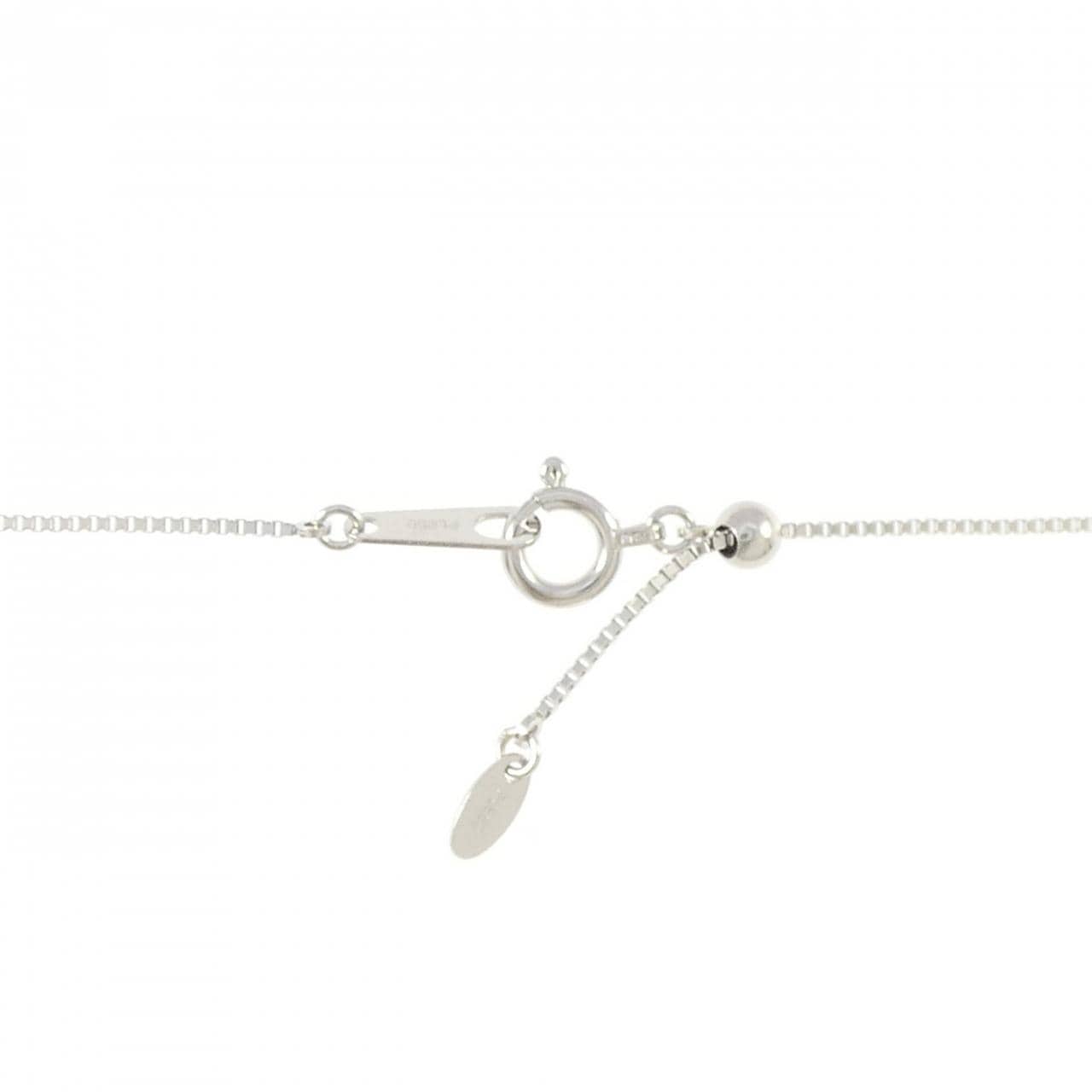 PT950/PT850 イニシャルR ダイヤモンド ネックレス 0.10CT