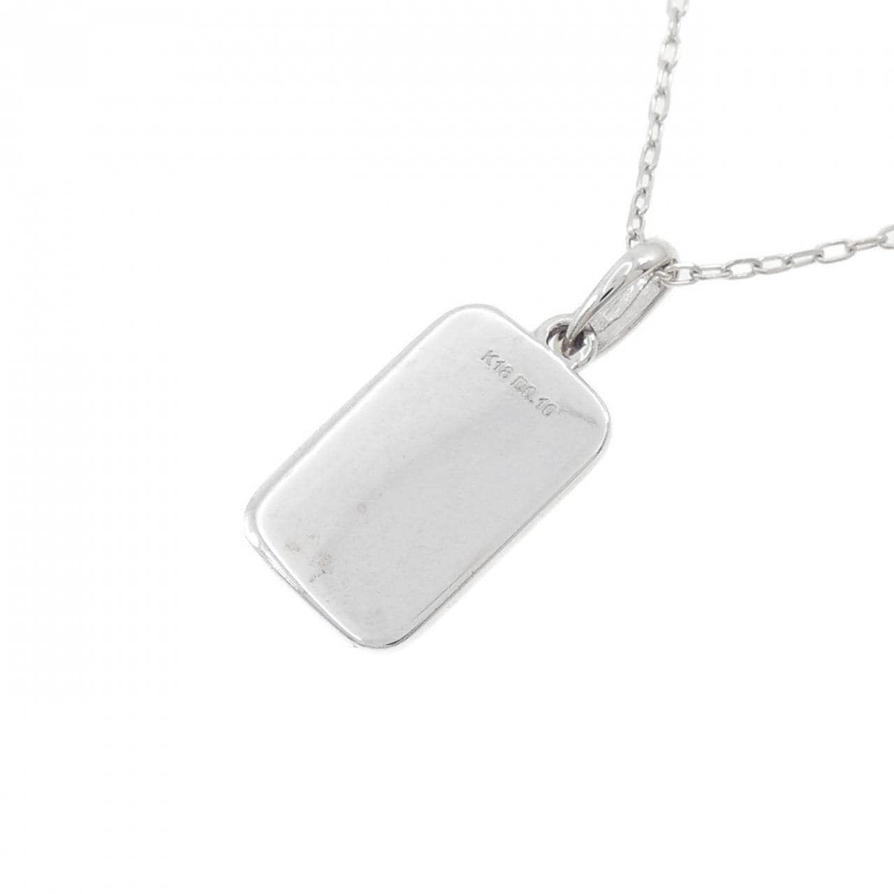 K18WG クロス ダイヤモンド ネックレス 0.10CT