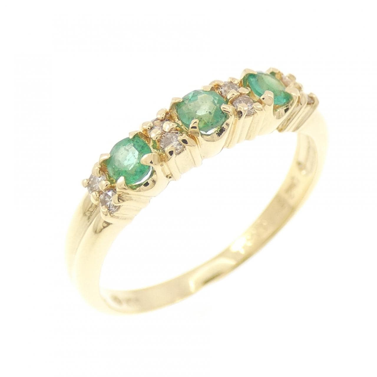K18YG エメラルド リング 0.25CT