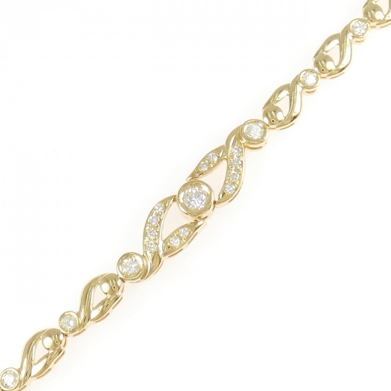 K18YG ダイヤモンド ブレスレット 1.01CT