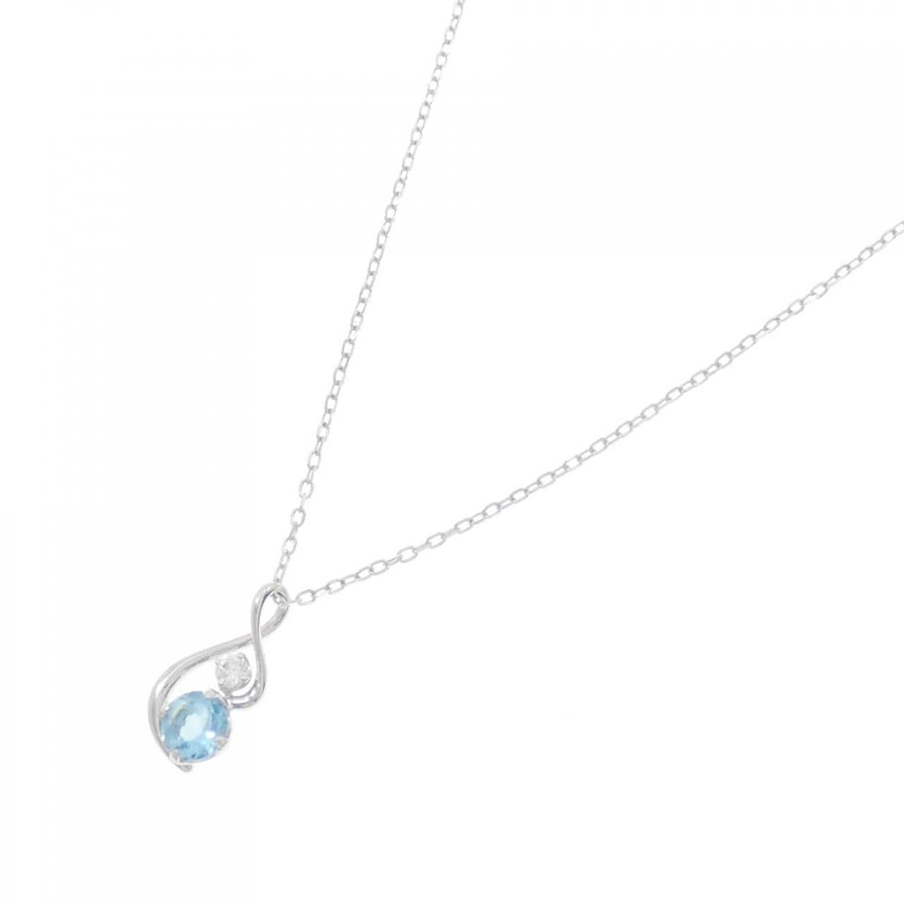 K10WG blue Topaz necklace