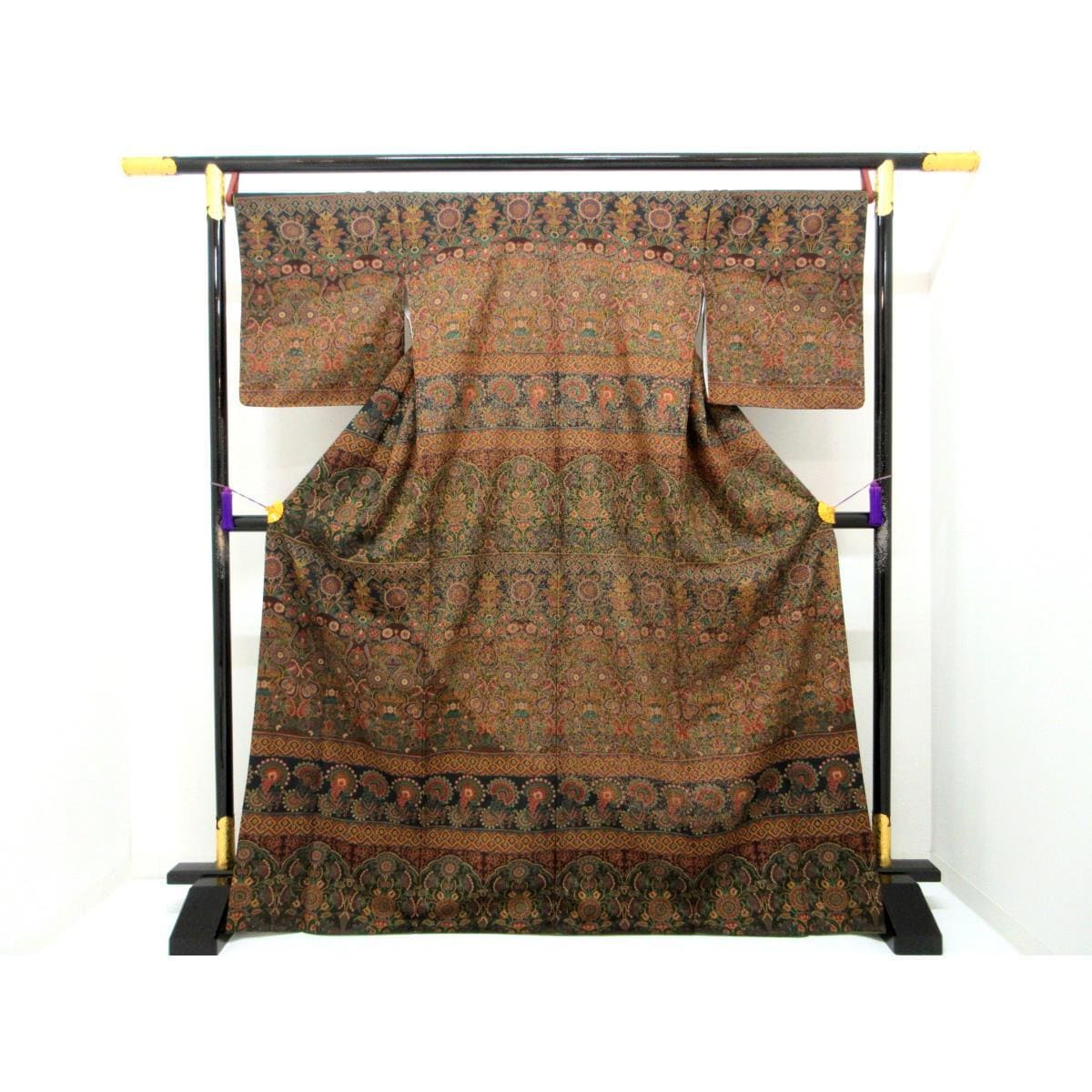 訪問着　染紬　友禅加工