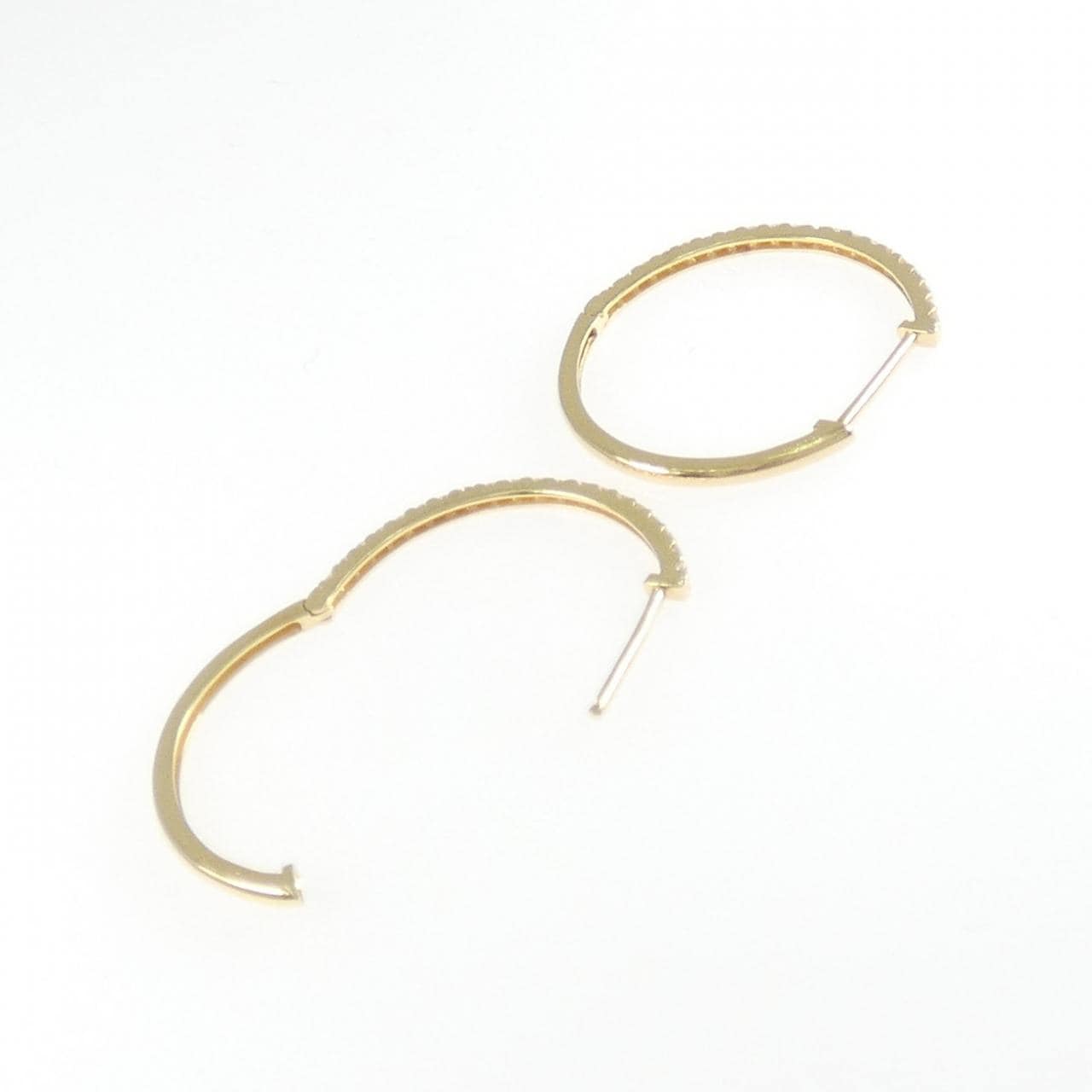 K18YG ダイヤモンド フープ ピアス 0.50CT