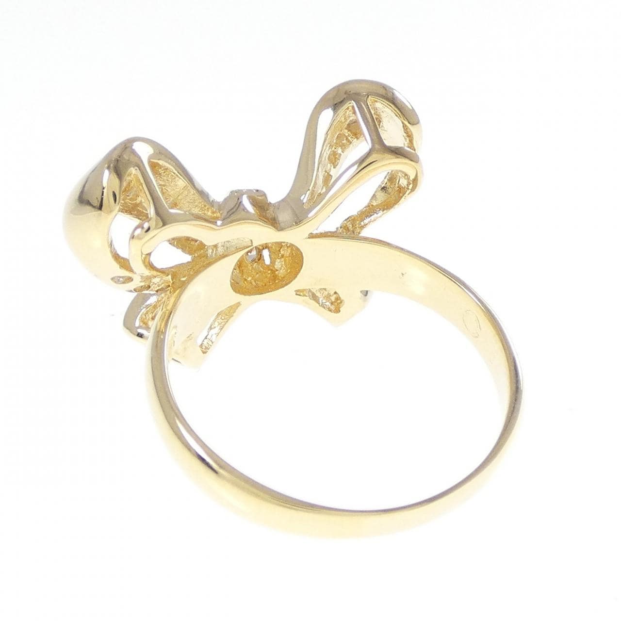 K18YG 緞帶鑽石戒指 0.50CT