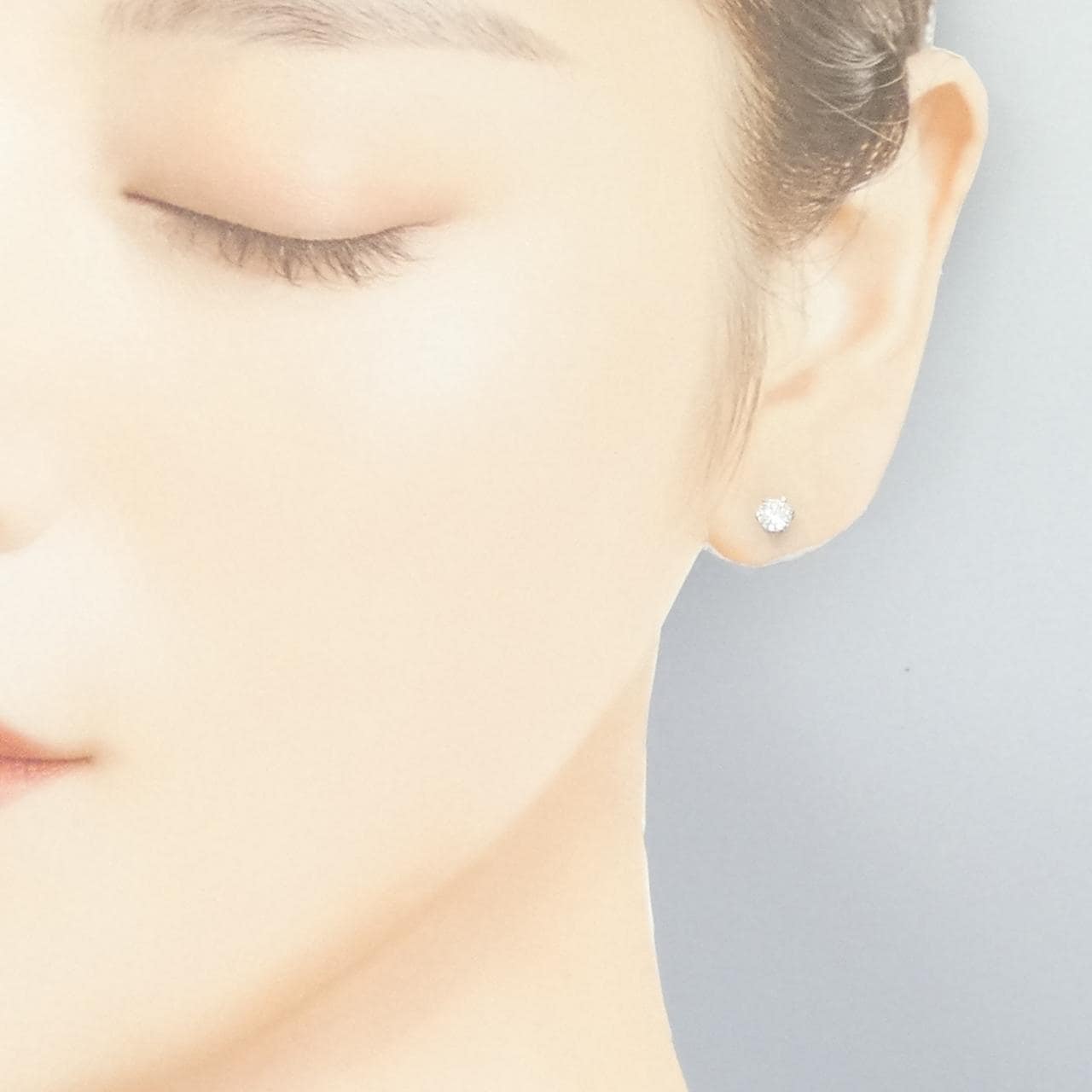 【リメイク】PT900/ST ダイヤモンド ピアス 0.217CT 0.235CT F VS1 EXT H&C