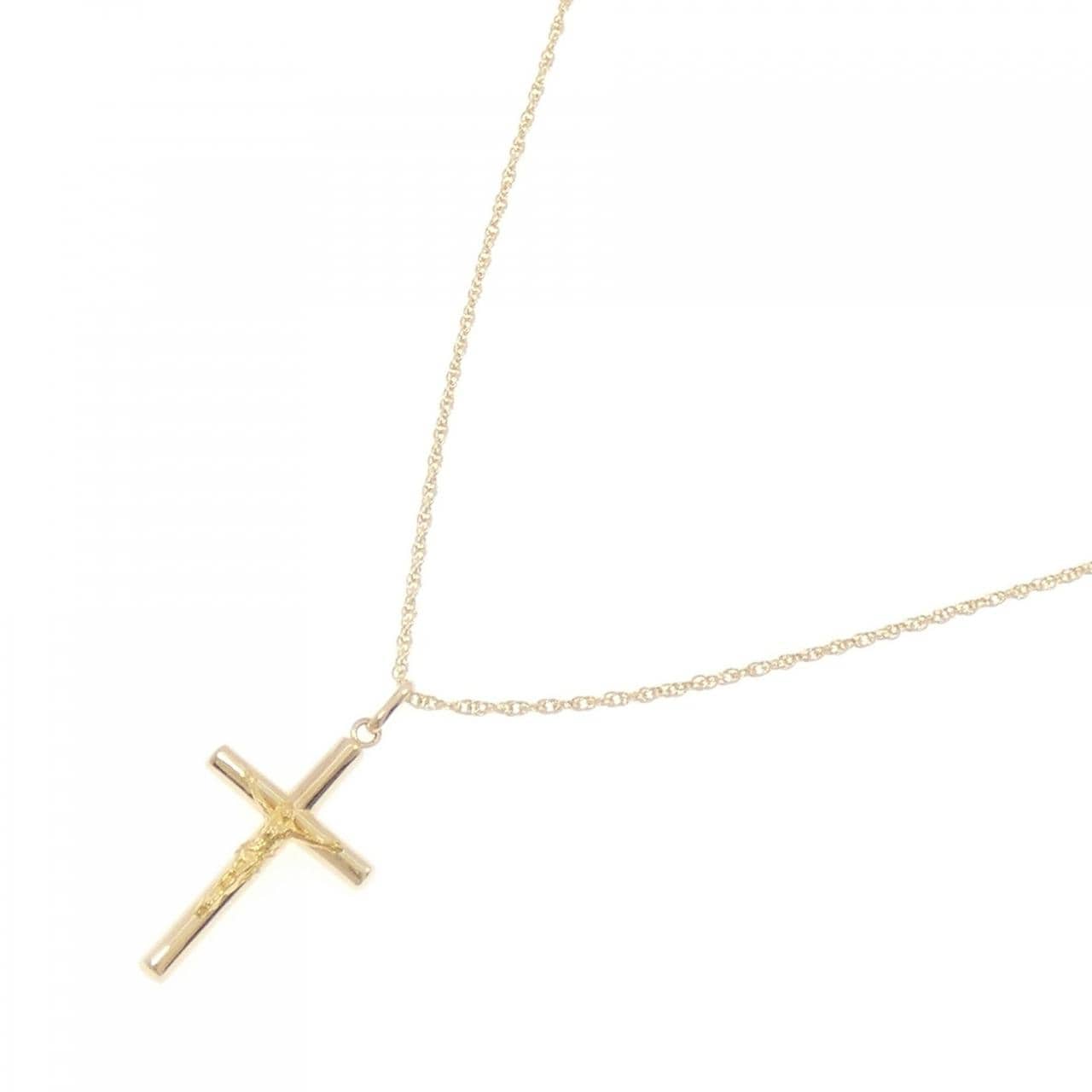750YG/K18YG クロス ネックレス
