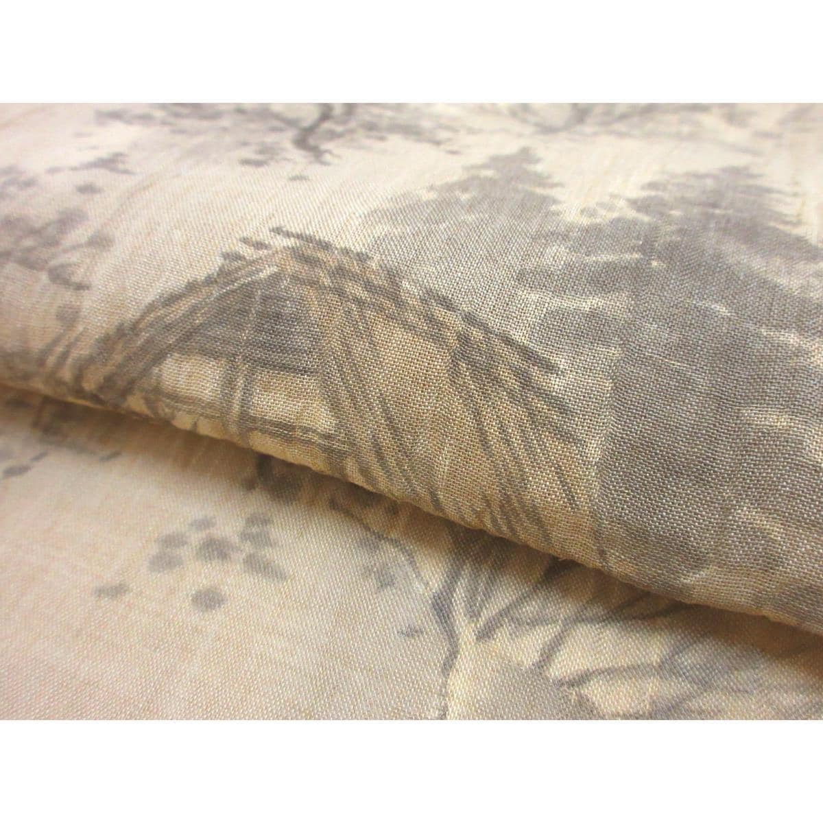 単衣　縮　友禅加工