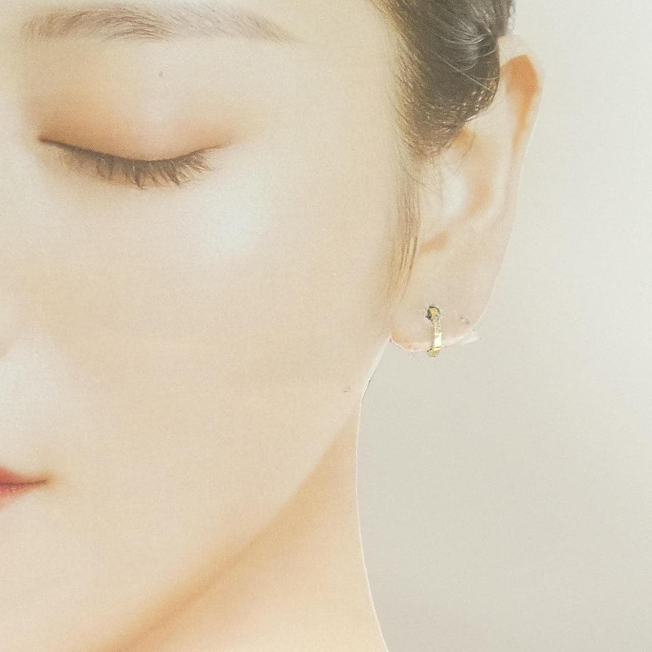 K18YG ダイヤモンド ピアス 0.06CT