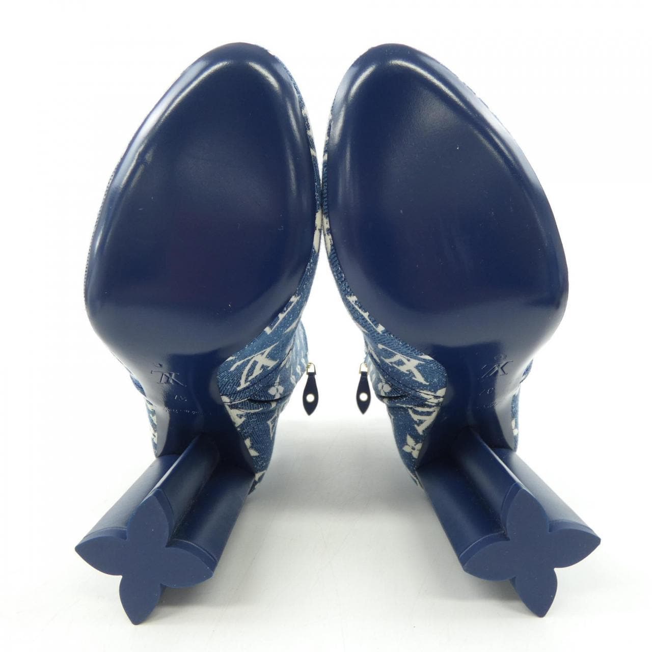 ルイヴィトン LOUIS VUITTON モノグラムデニム シルエットライン アンクルブーツ ブーツ