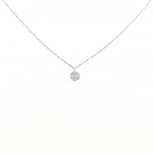 PT999/PT850 ソリティア ダイヤモンド ネックレス 0.3CT