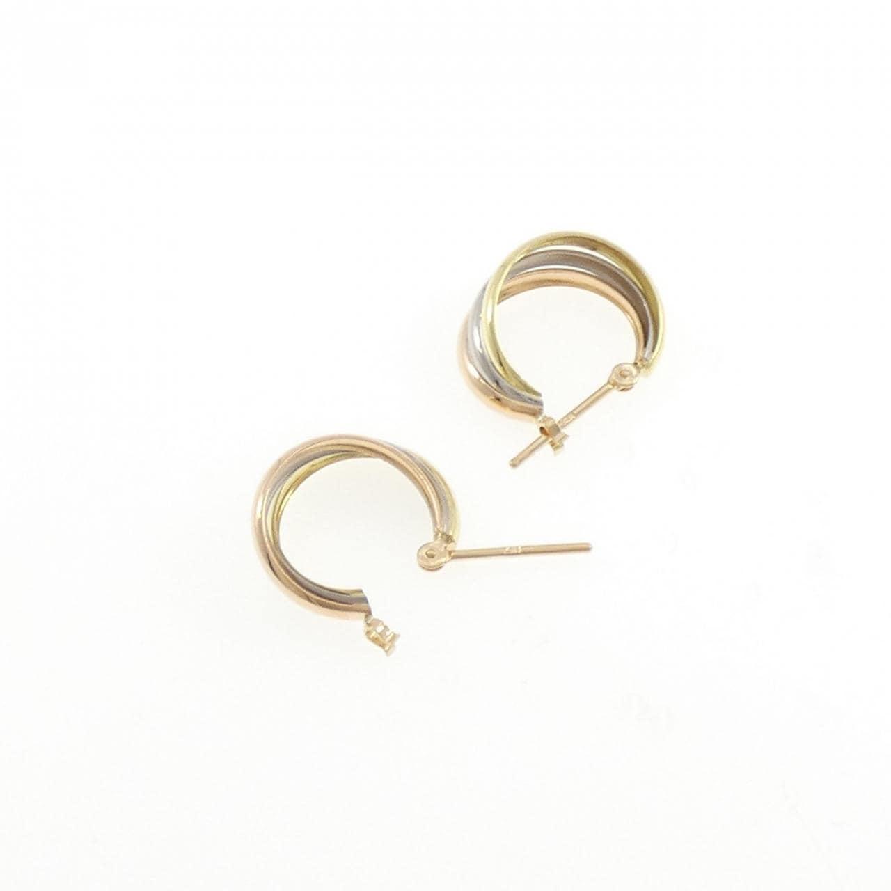 K18スリーカラー ピアス