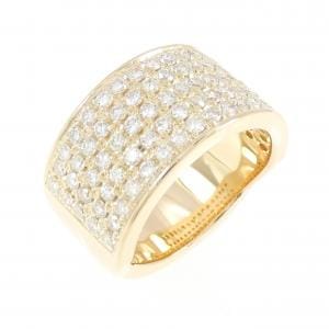 K18YG パヴェ ダイヤモンド リング 1.82CT
