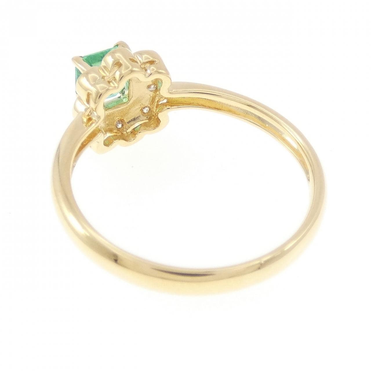 K18YG エメラルド リング 0.37CT