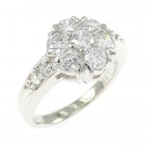 PT900 フラワー ダイヤモンド リング 1.076CT
