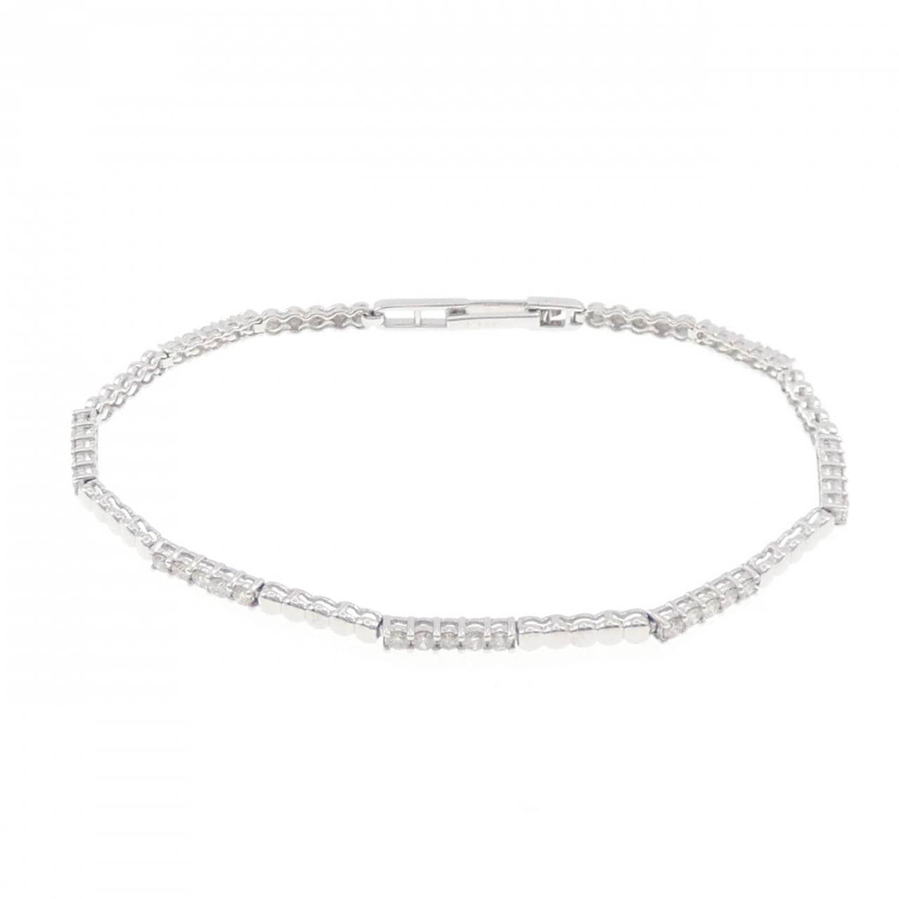 K18WG ダイヤモンド ブレスレット 1.00CT