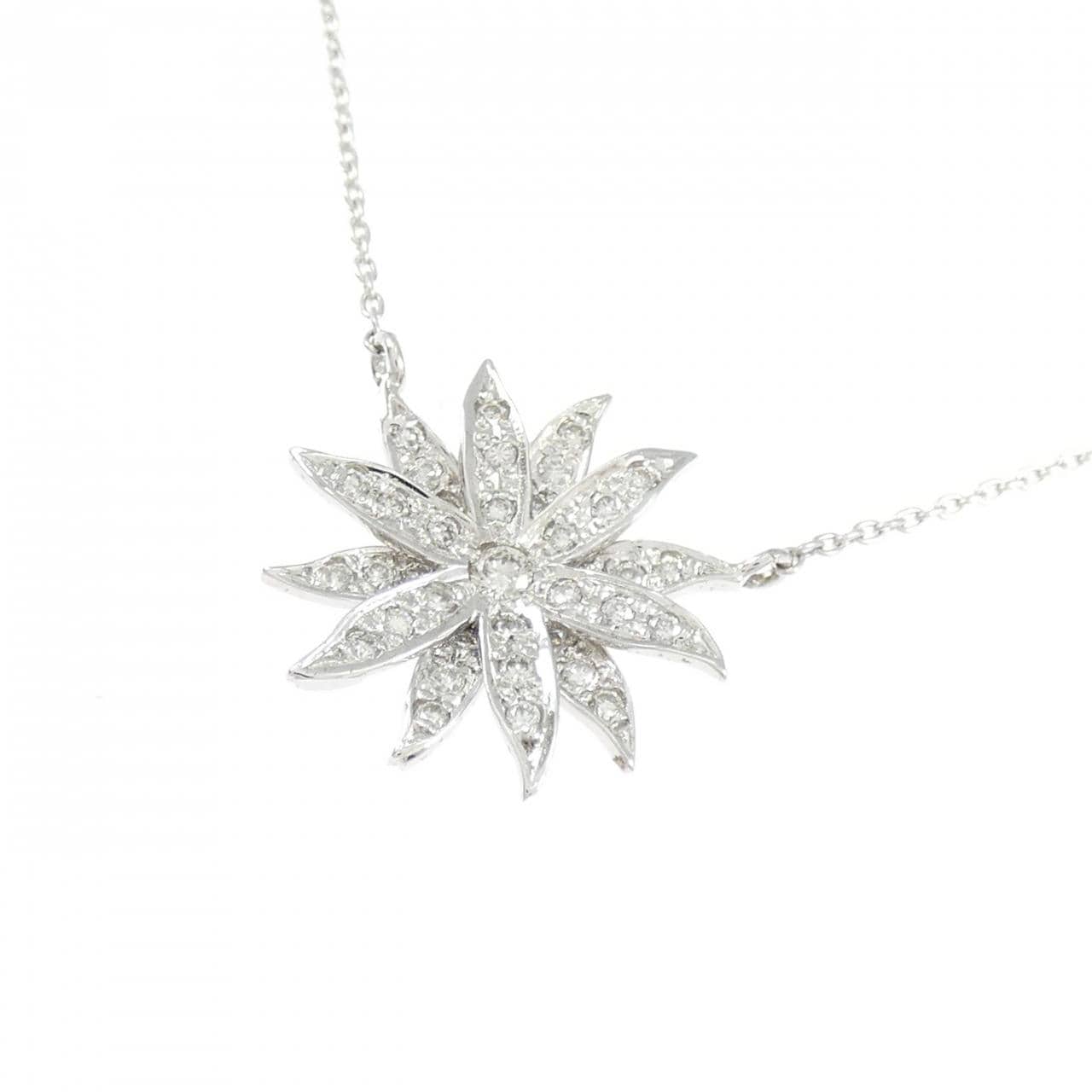 K18WG ダイヤモンド ネックレス 0.22CT