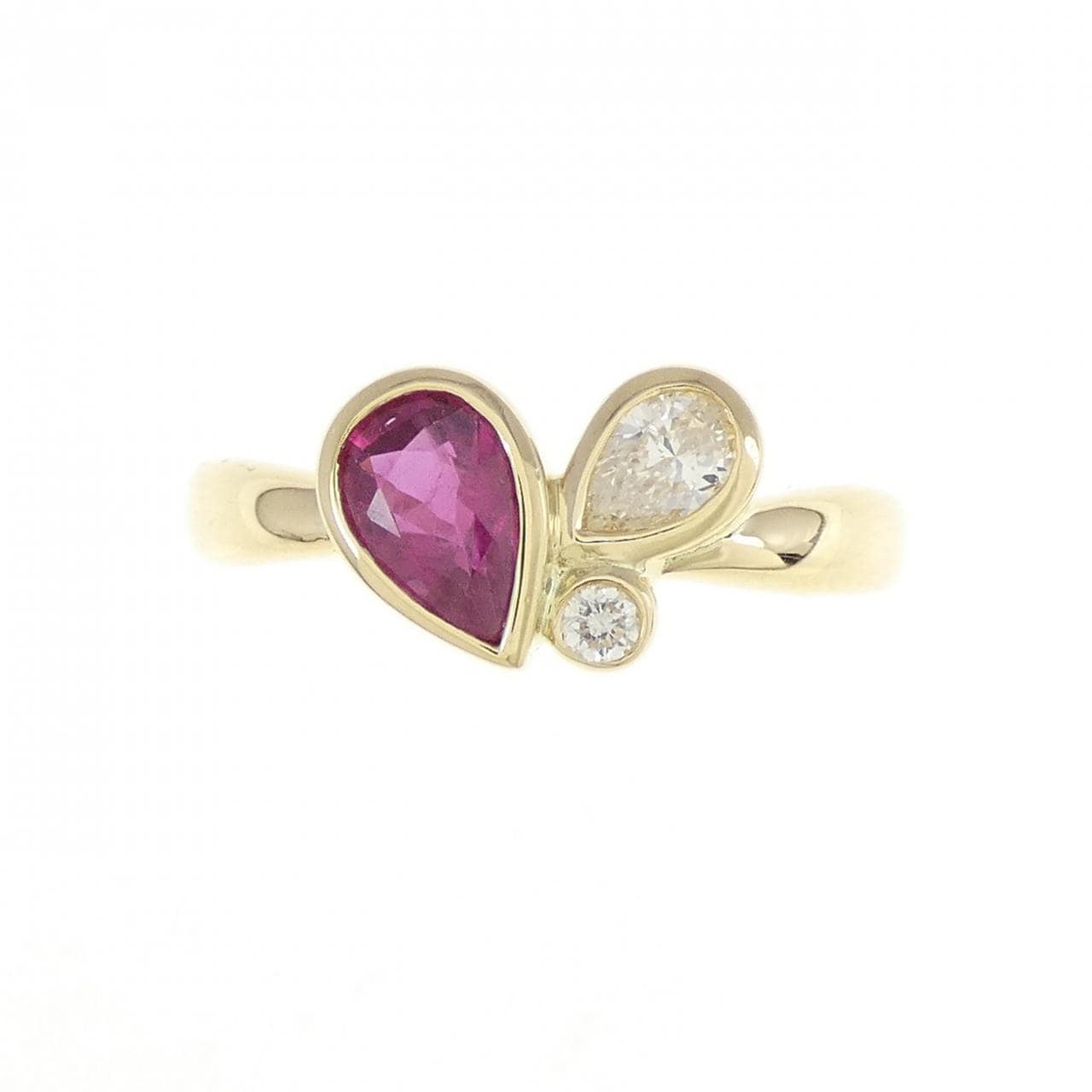 18KYG ルビー リング 0.59CT
