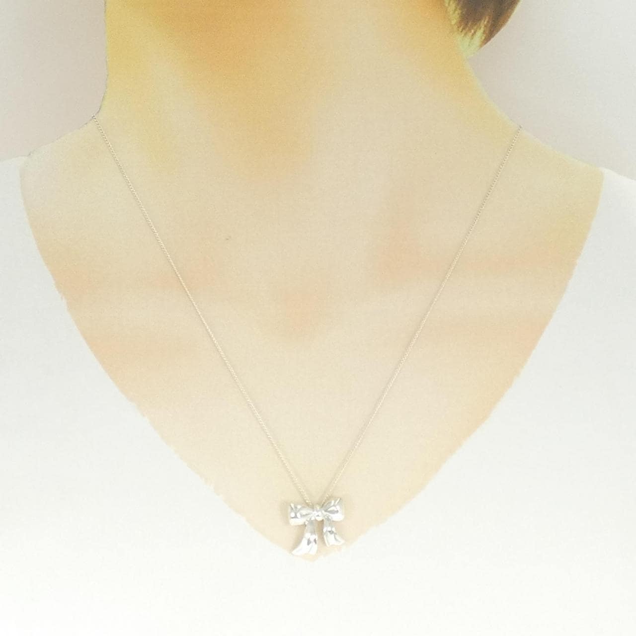 【ヴィンテージ】ティファニー ブルーボックスボウ ネックレス