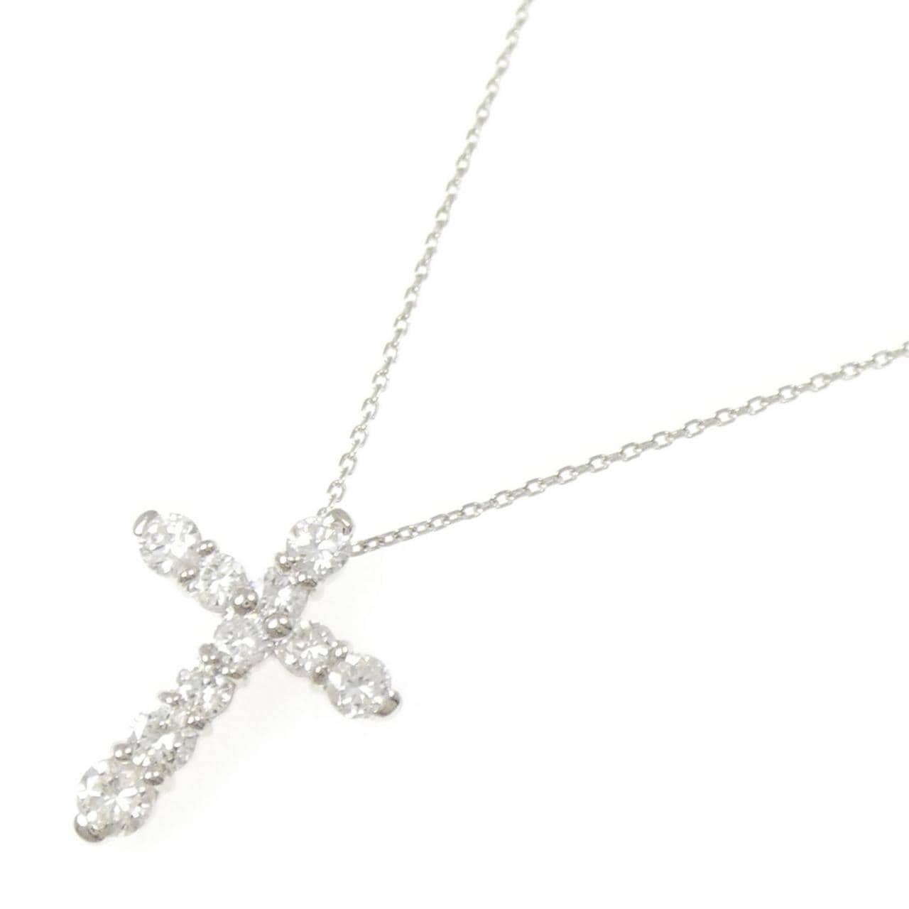 PT900/PT850 クロス ダイヤモンド ネックレス 1.03CT