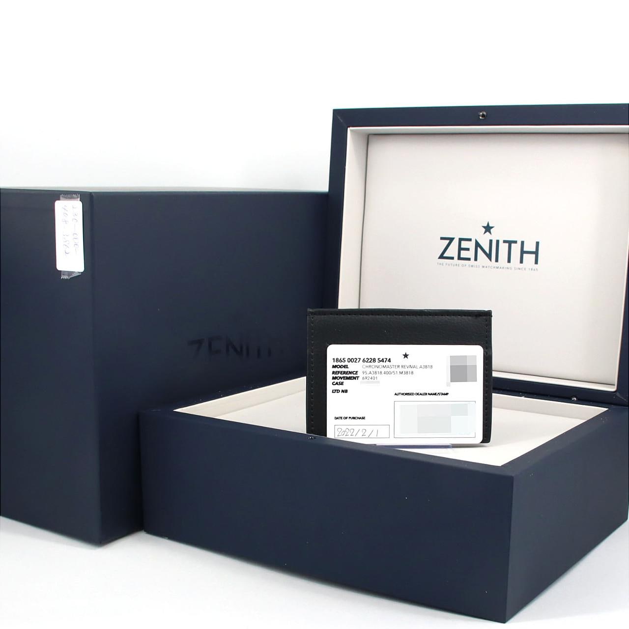 ゼニス クロノマスターリバイバルエルプリメロA3818エアウェイトカバーガール 95.A3818.400/51.M3818 TI 自動巻