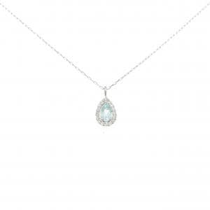 PT900 アクアマリン ネックレス 0.15CT