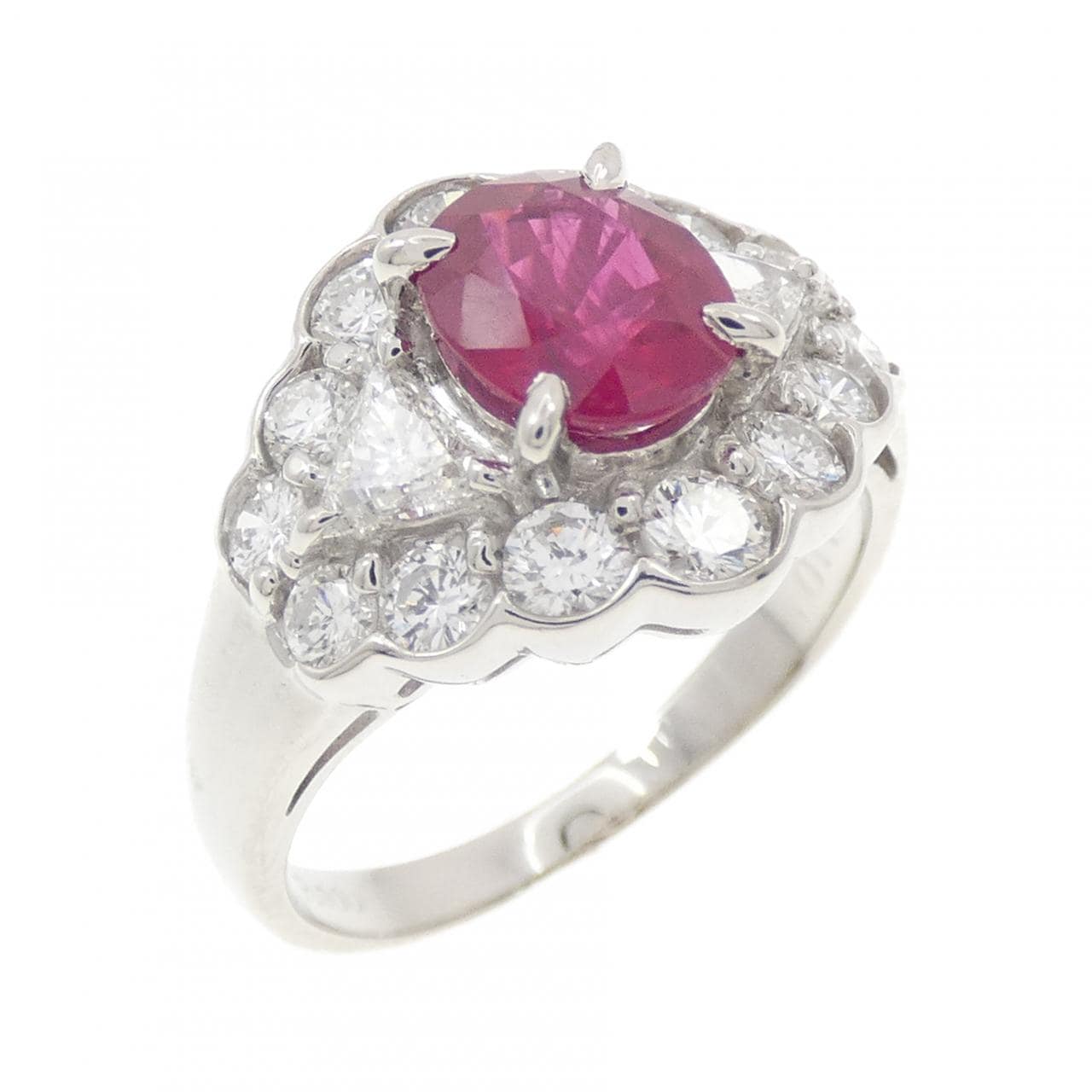 PT900 ルビー リング 1.36CT