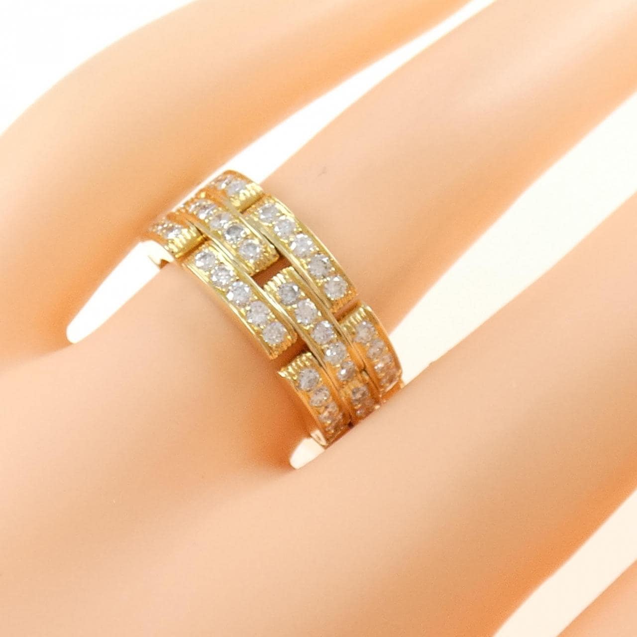 Cartier maillon panthère full diamond ring