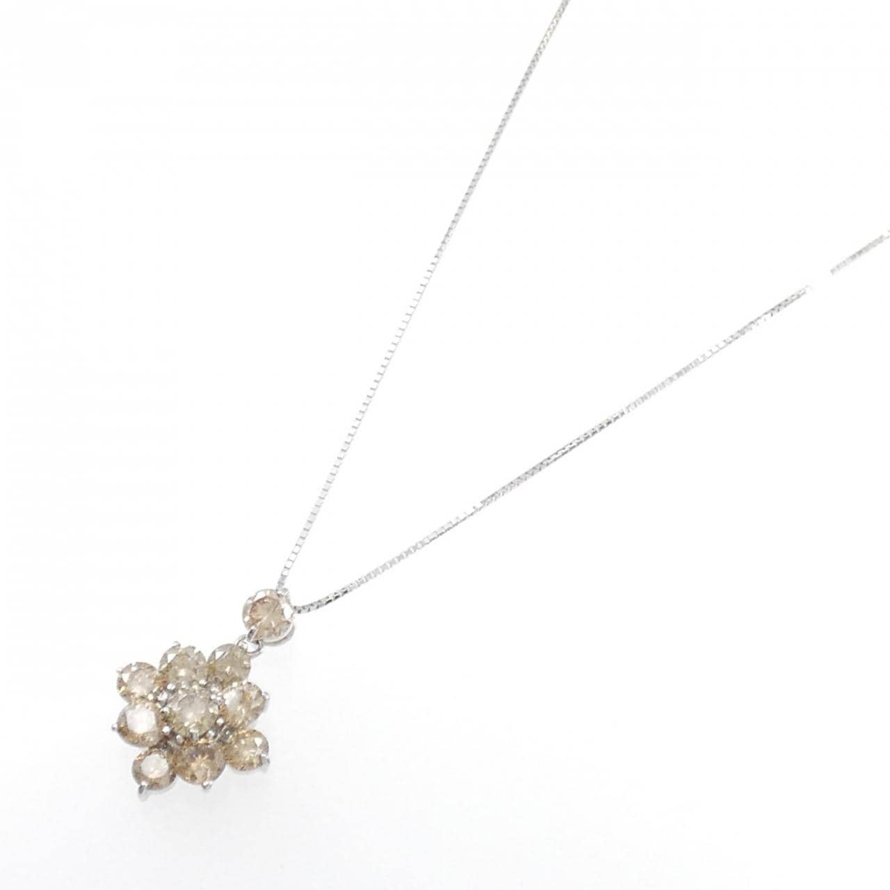 K18WG ダイヤモンド ネックレス 3.44CT