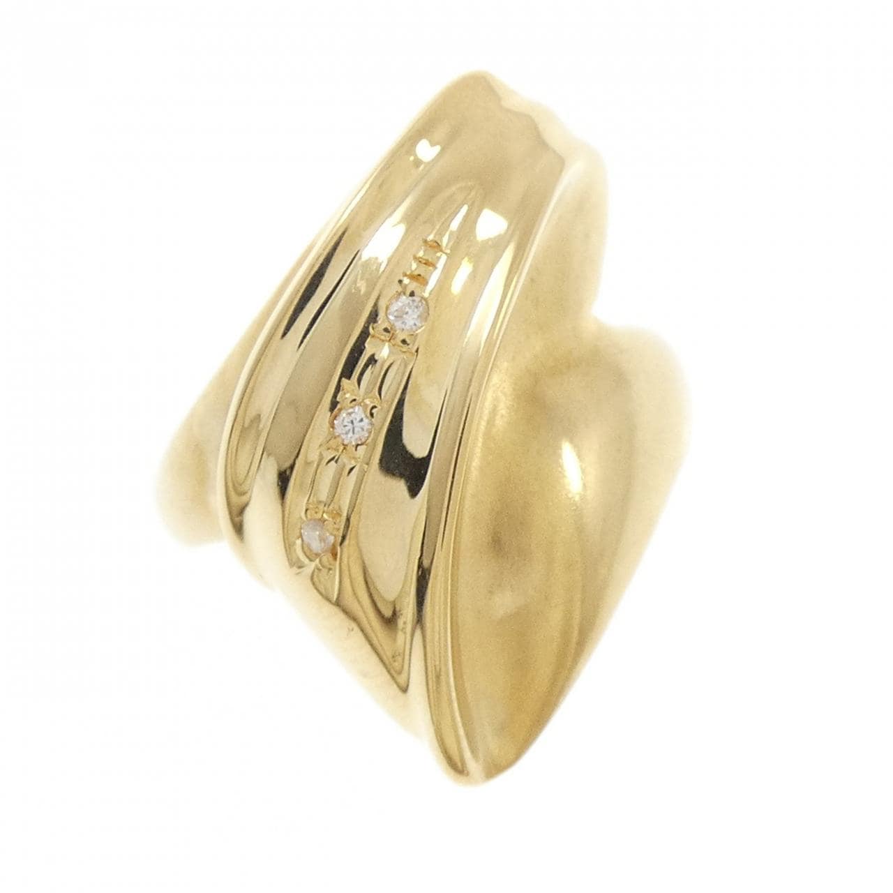 K18YG ダイヤモンド リング 0.02CT