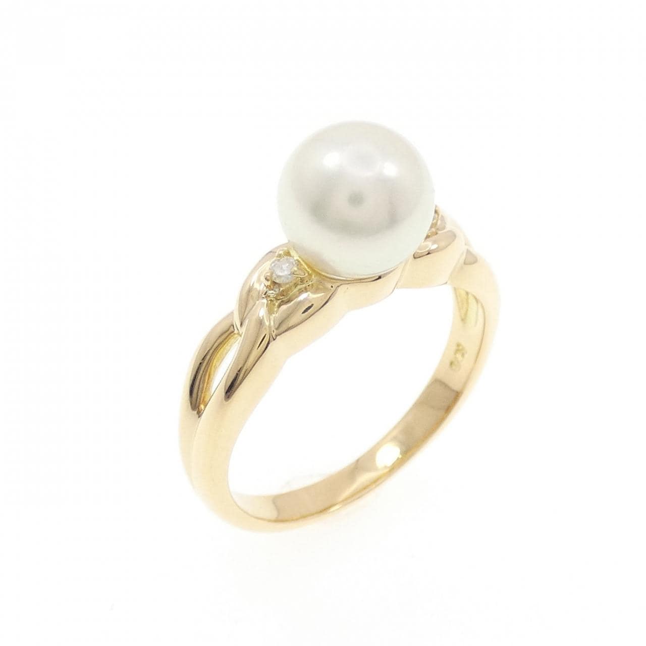 K18YG アコヤパール リング 7.3mm