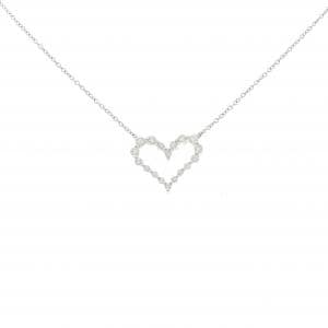 K18WG ハート ダイヤモンド ネックレス 0.20CT