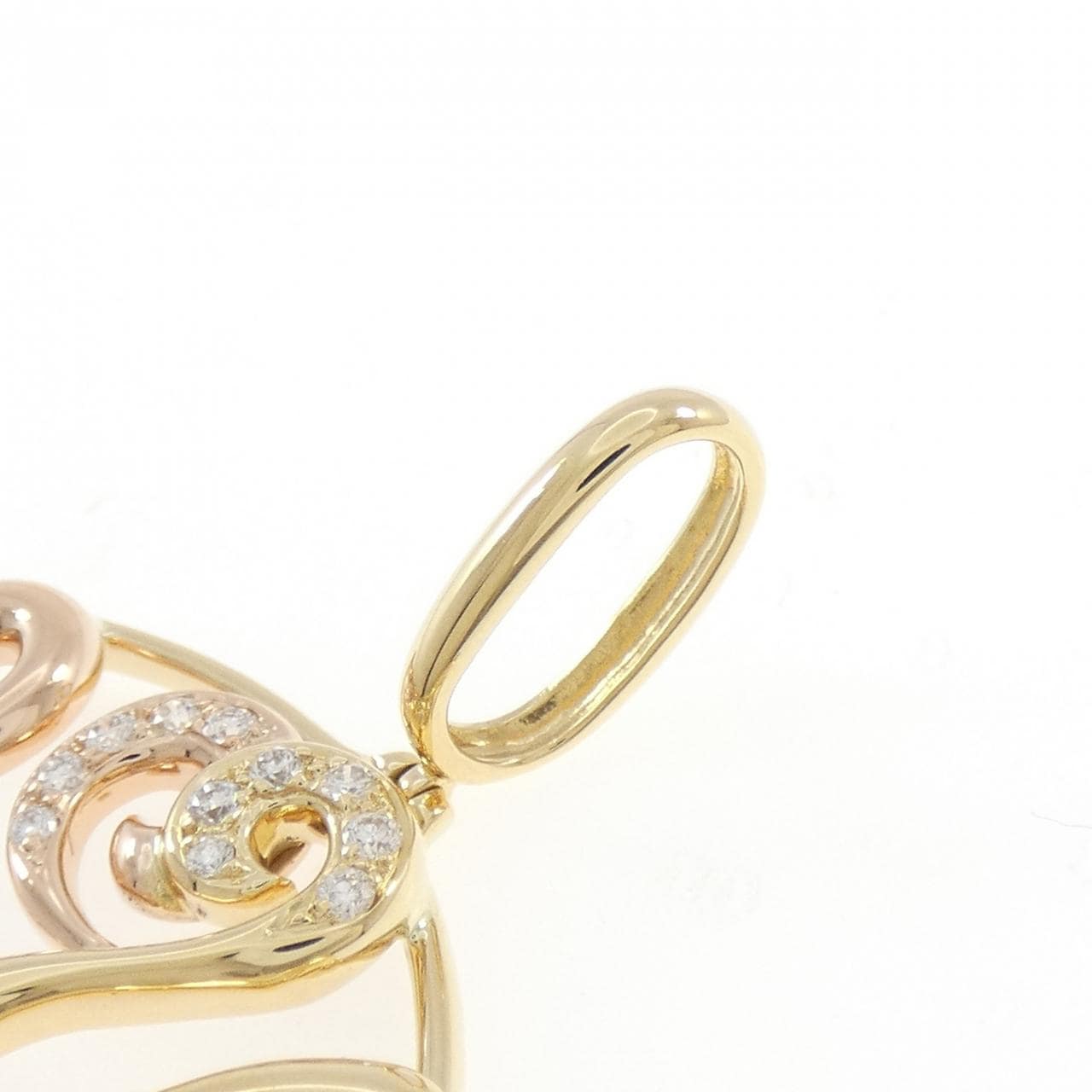 K18YG/K18PG ダイヤモンド ペンダント 0.79CT