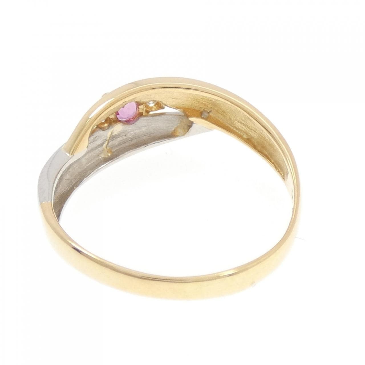 PT900/K18YG ルビー リング 0.22CT