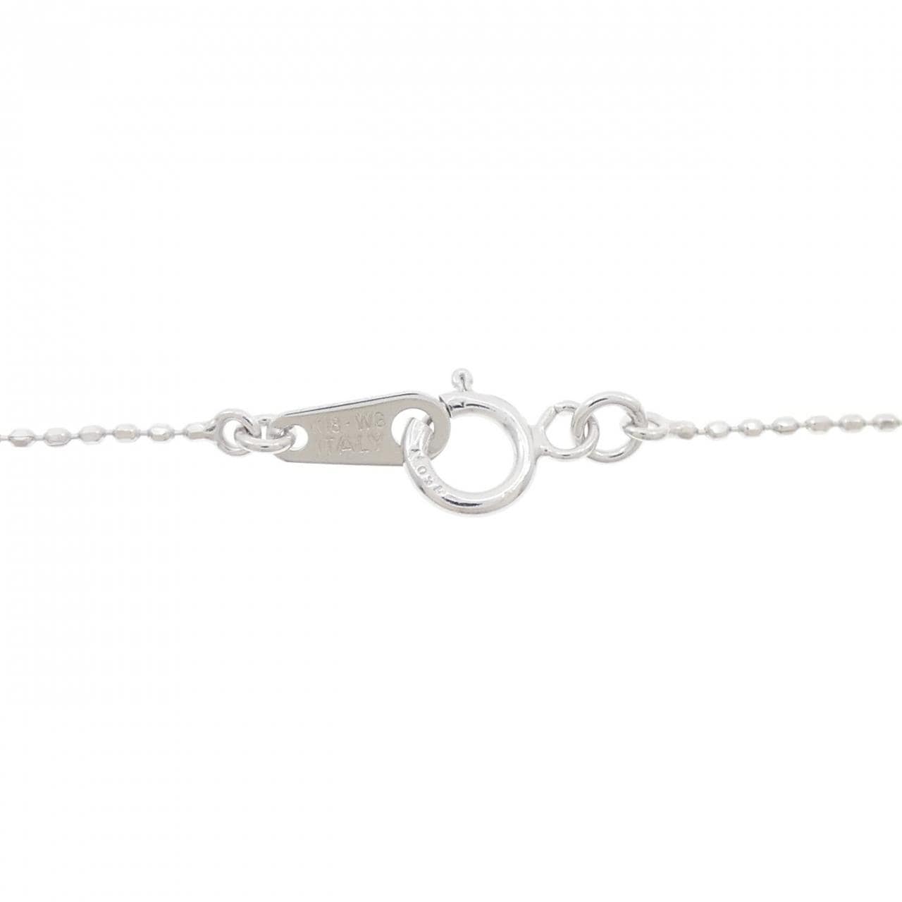 K18WG ハート ダイヤモンド ネックレス 0.07CT