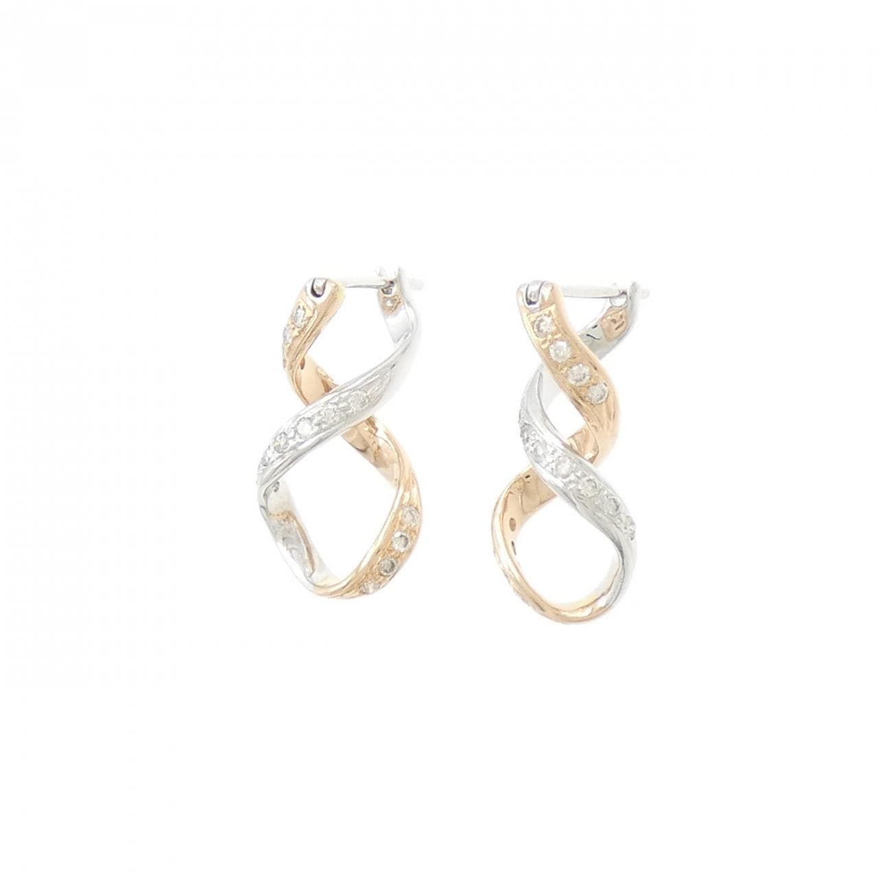 K18WG/K18PG Diamond Earrings 0.34CT