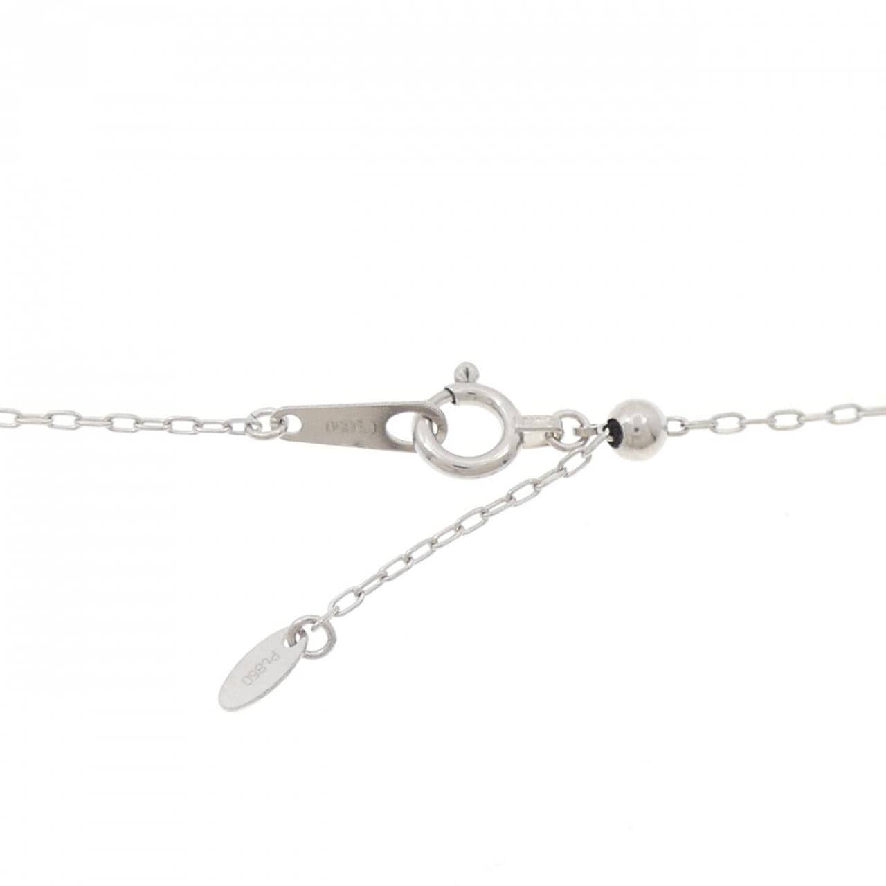 PT999/PT850 ソリティア ダイヤモンド ネックレス 0.90CT