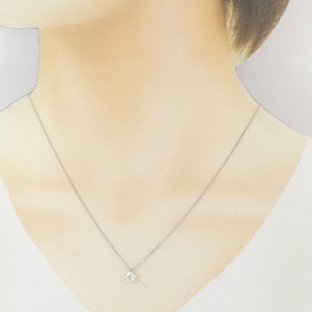 PT900/PT850 ダイヤモンド ネックレス 0.507CT G VS2 VG
