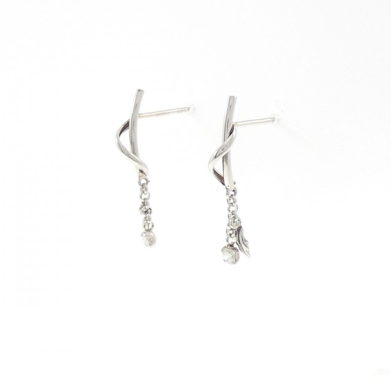PT900 ダイヤモンド ピアス 0.06CT