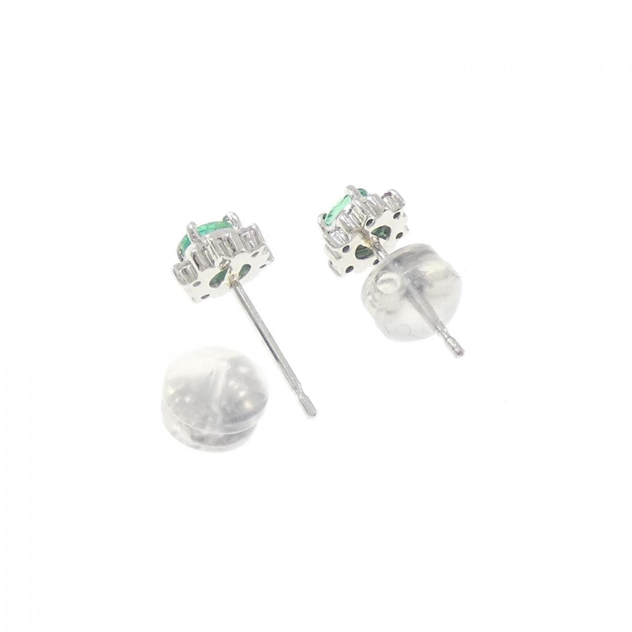 PT900 エメラルド ピアス
