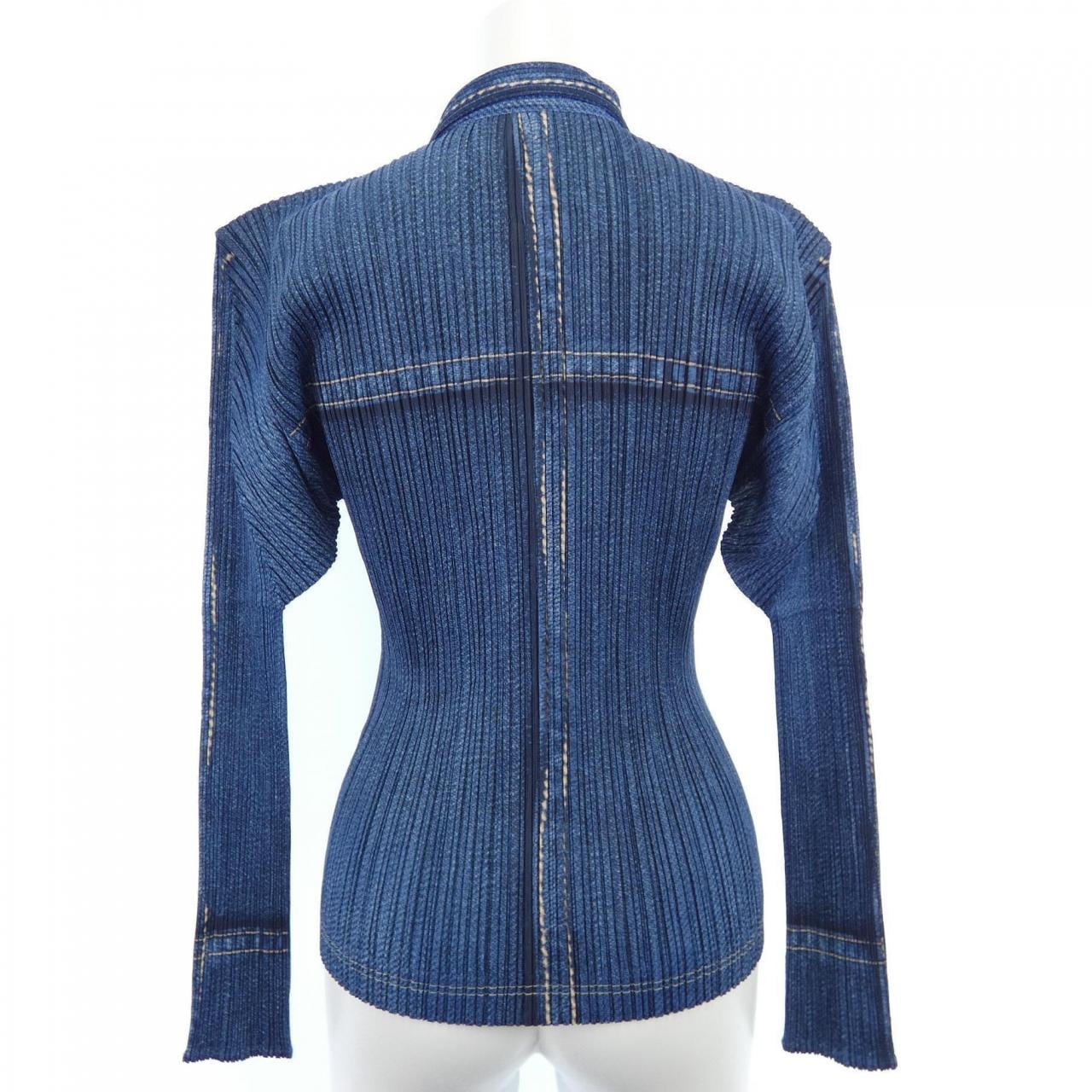 【ヴィンテージ】プリーツプリーズ PLEATS PLEASE 2001 デニム転写プリント PP12-JD251 トップス