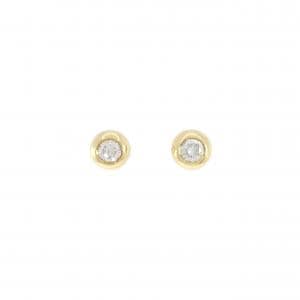 750YG/K18YG ソリティア ダイヤモンド ピアス 0.48CT