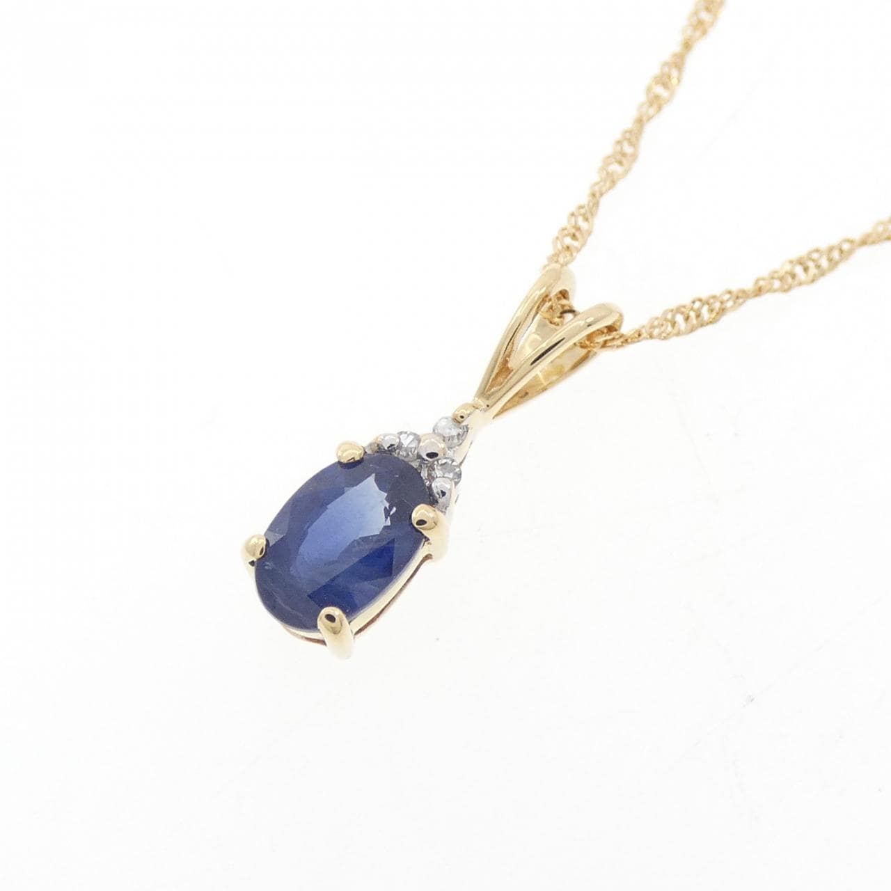K18YG/K18WG サファイヤ ネックレス 0.53CT