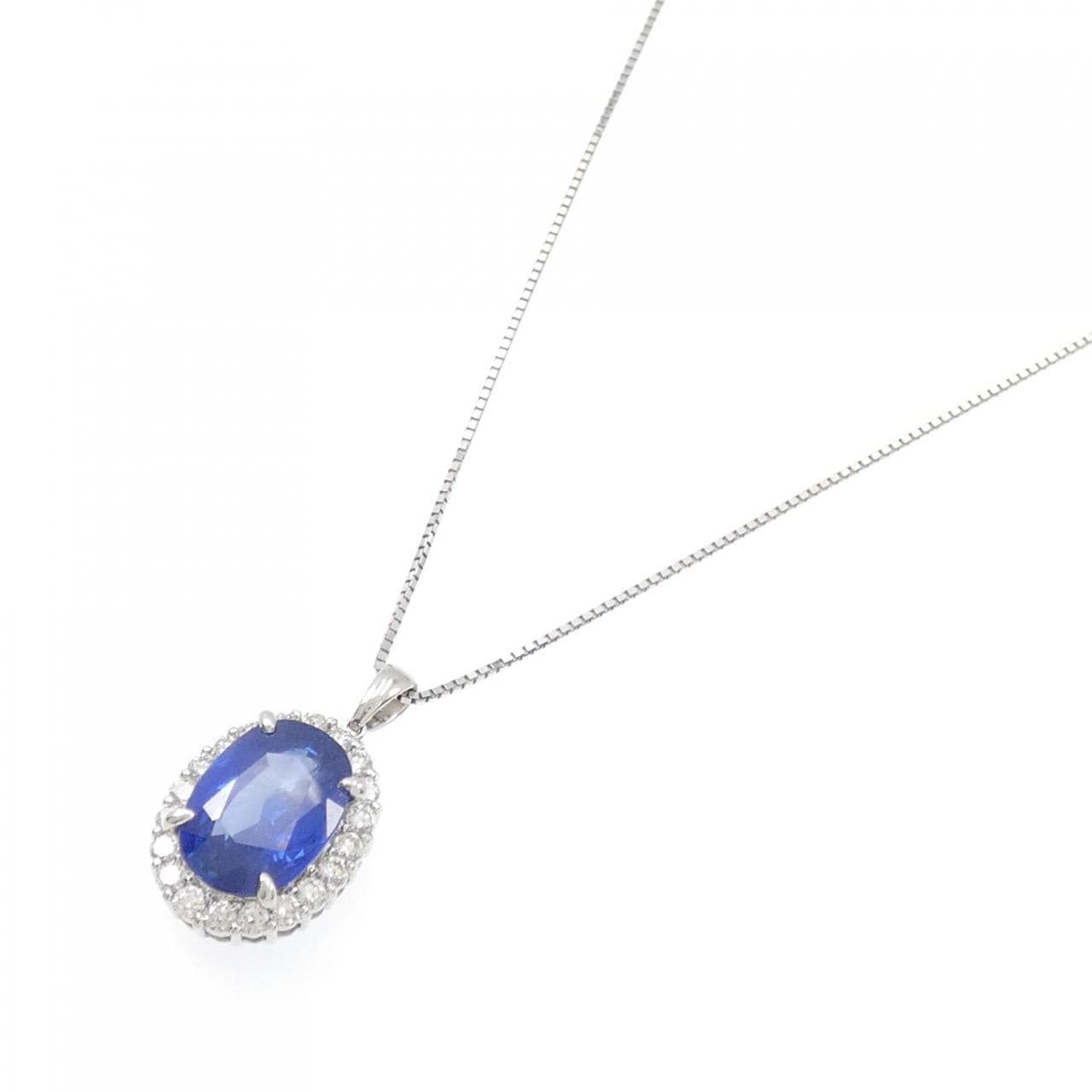 [再加工款] PT 蓝宝石项链 9.47CT 斯里兰卡制造