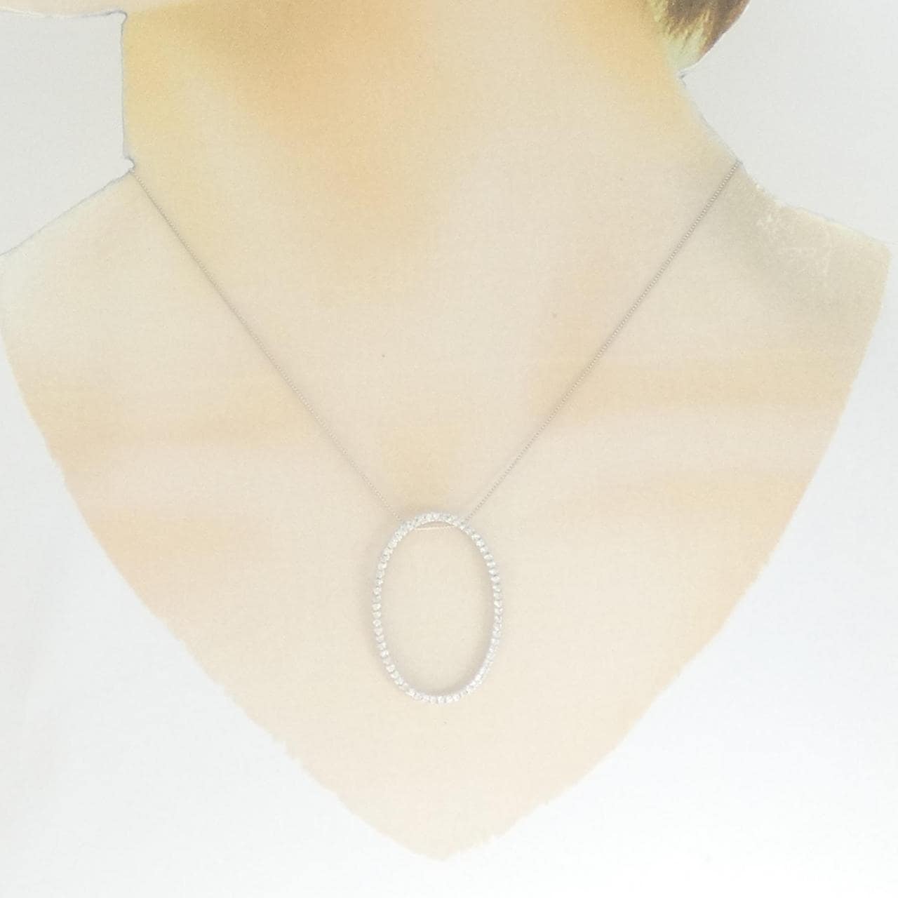 K18WG ダイヤモンド ネックレス 1.00CT