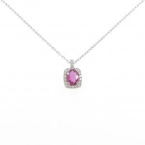 【新品】PT900/PT850 ルビー ネックレス 0.60CT