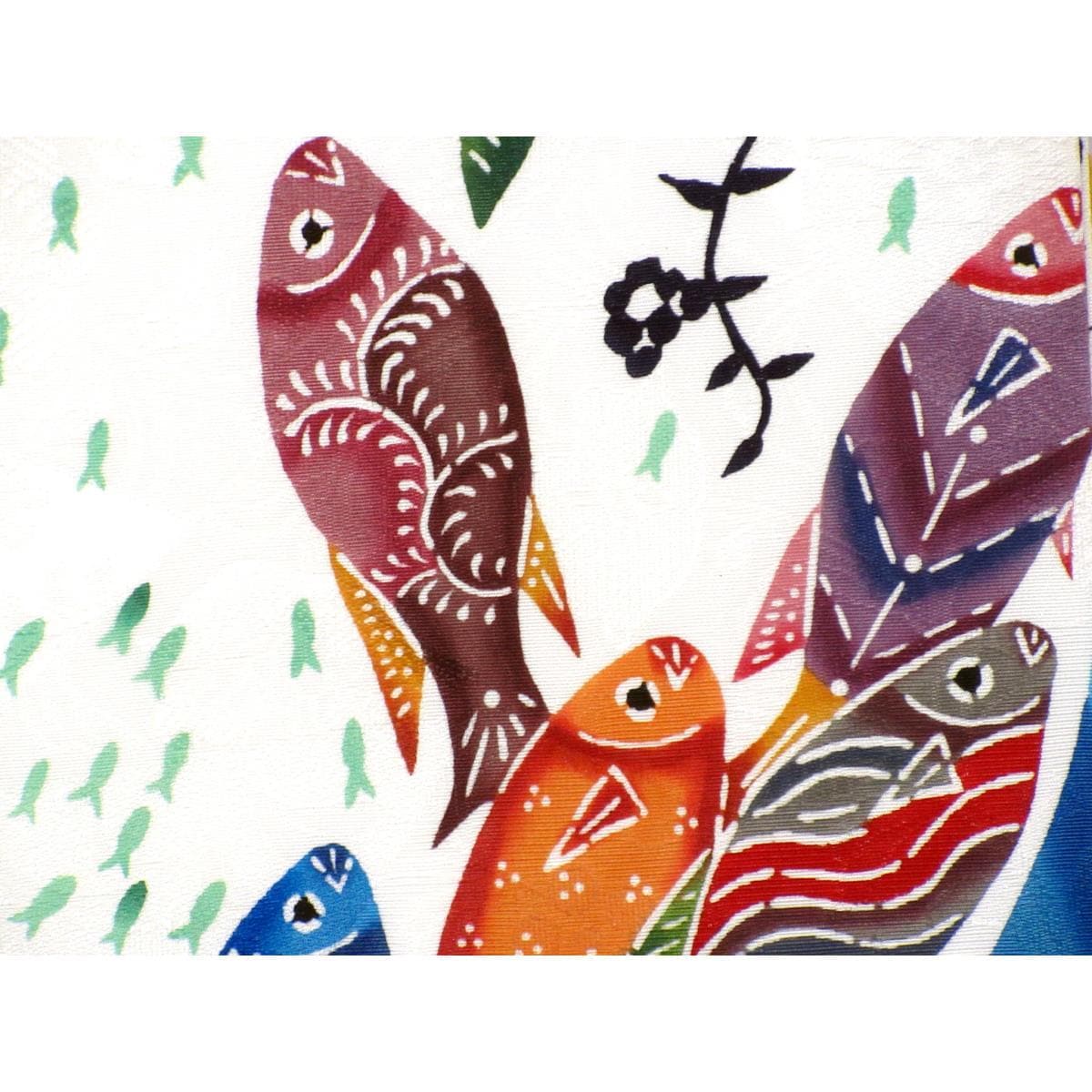 【新品】名古屋帯　城間栄市　本場琉球紅型