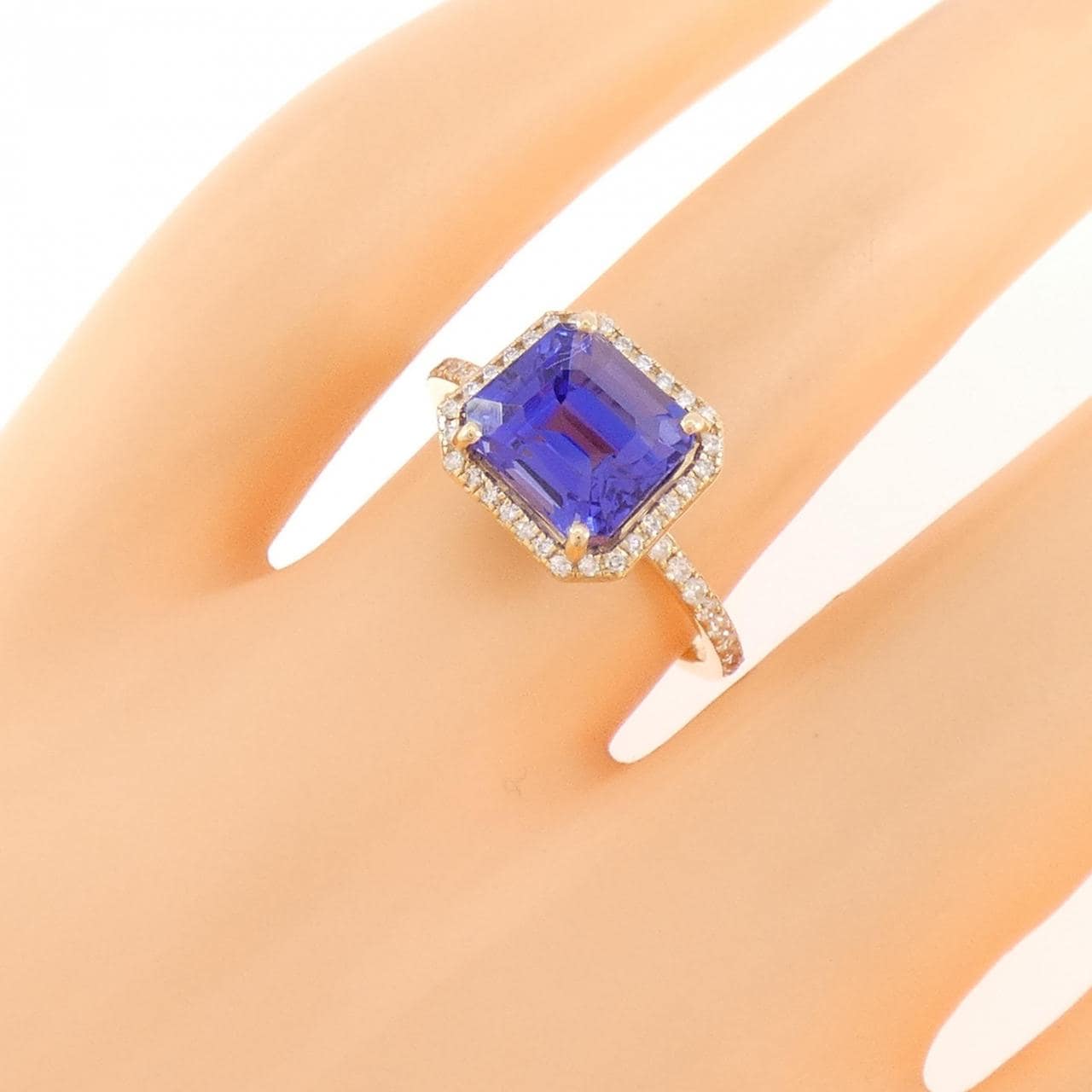 【新品】K18YG タンザナイト リング 3.19CT