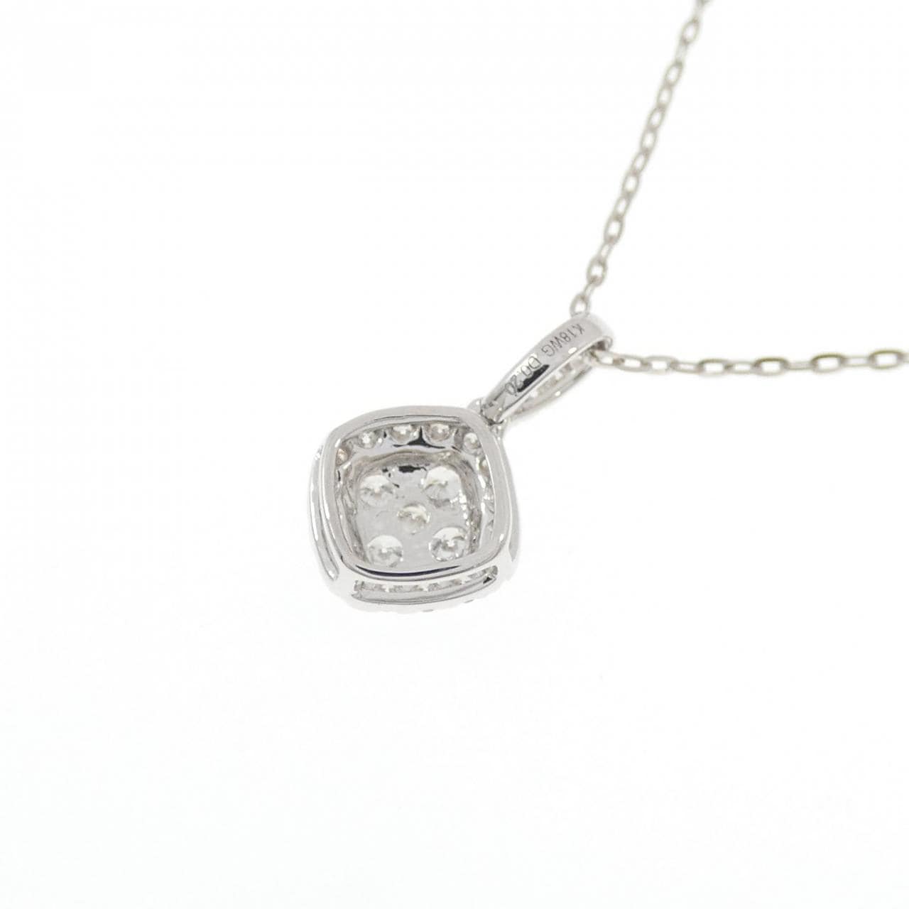 K18WG ダイヤモンド ネックレス 0.20CT