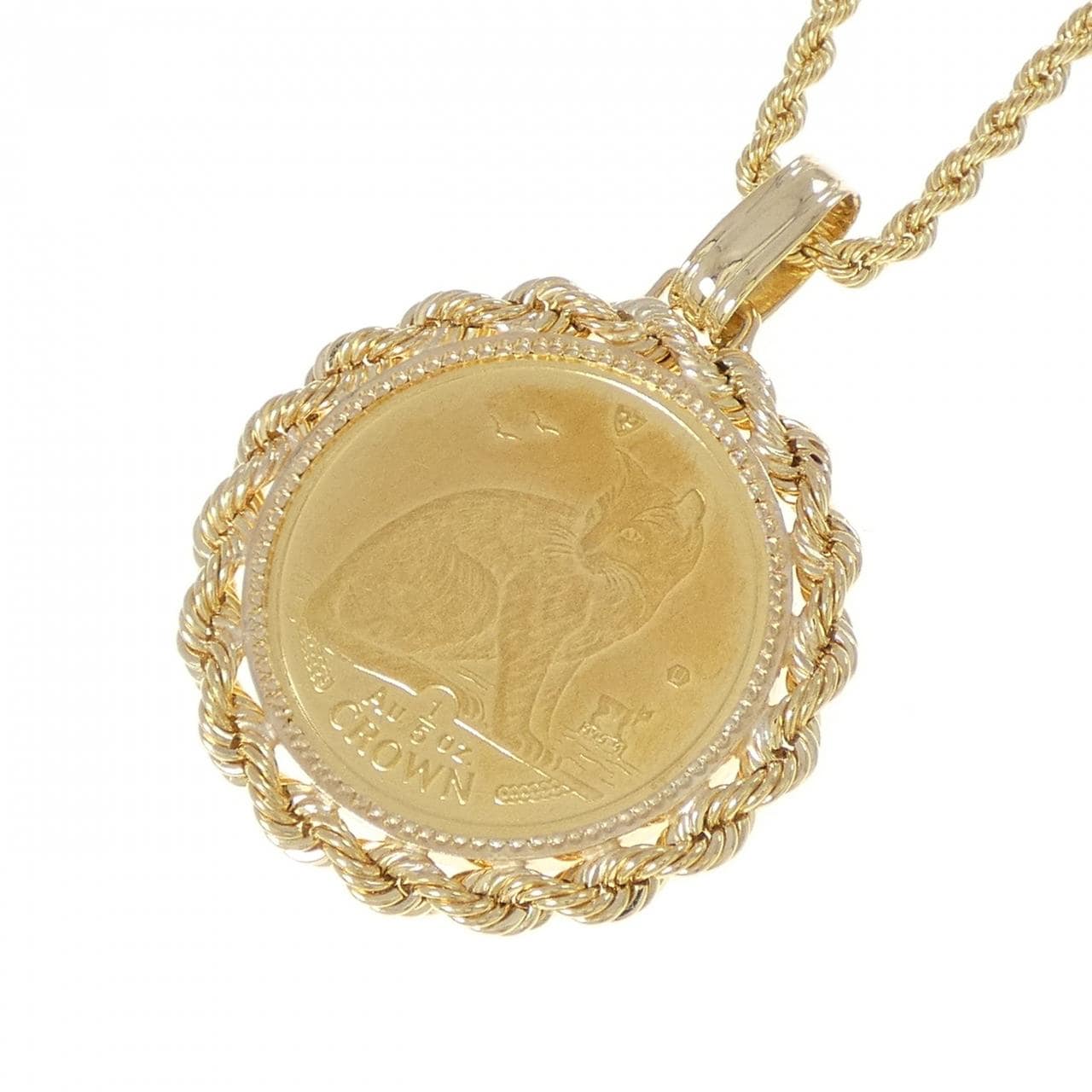 750YG/K18YG (框) 硬币项链